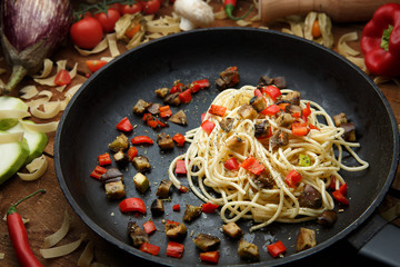 pasta with vegetables Grilled 