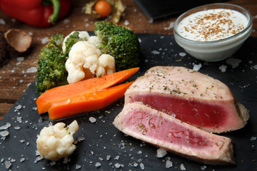 Grilled bluefin tuna