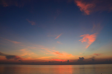 beautiful sunrise on the sea