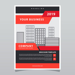 Creative orange business leaflet or brochure template design. Elegant design concept and easy for print.