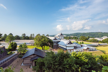 Kanazawa Castle Park in Kanazawa, Ishikawa, Japan. a famous historic site.