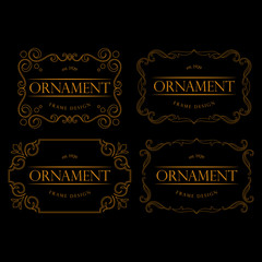 Set Of Golden Frame Luxury