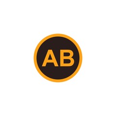 initial a b logo template, design vector