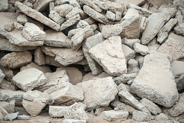 Abstract background, cement debris, construction waste