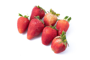Strawberries isolated on white background