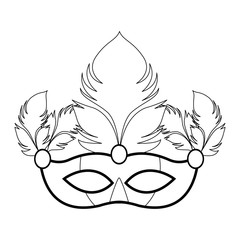 flat design of Masquerade mask icon