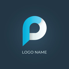 Letter "P" logo isolated. Alphabet vector