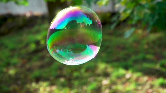 Popping Soap Bubble