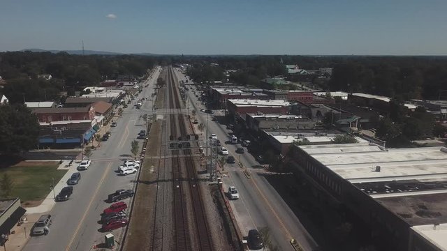 Aerial pullout Easley South Carolina in 4K