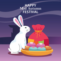Happy mid autumn festival design