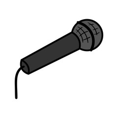 Cartoon Isolated Microphone Vector Illustration