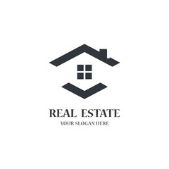 Real estate logo template vector icon