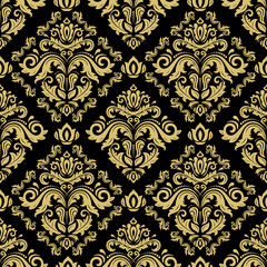 Orient classic pattern. Seamless abstract background with vintage golden elements. Orient background. Ornament for wallpaper and packaging