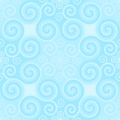 Fototapeta na wymiar Mosaic from blue snowflakes. Wrapping paper. Seamless pattern