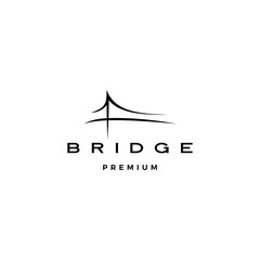 bridge logo vector icon illustration line outline monoline