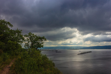 view from the cliff in Togliatti to the Volga