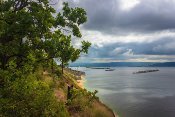 view from the cliff in Togliatti to the Volga - 296465713