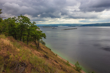 view from the cliff in Togliatti to the Volga - 296466531