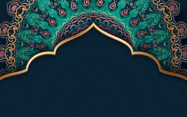 Abstract background with traditional ornament. Vector illustration