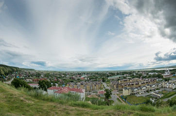 Tobolsk Kremlin. View of Tobolsk from the fortress hill.