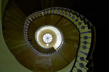 spiral staircase in building