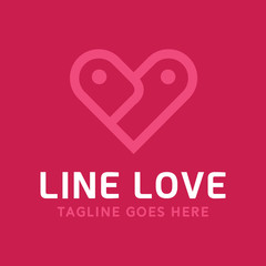 Line Love Logo Design Inspiration For Business And Company