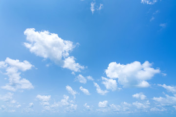 Blue sky with clouds background.