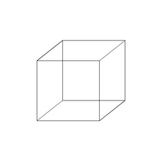 vector illustration of cube