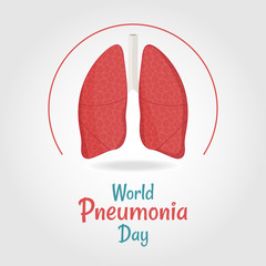 Vector Illustration on the theme World Pneumonia Day.