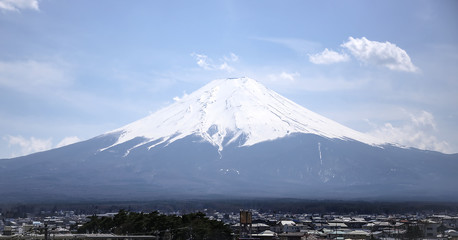 Beautiful scenery of Mount Fuji, Fuji-san in Kawaguchiko,Japan