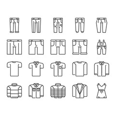 Clothes icon set
