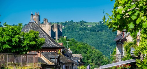 Najac, Aveyron, Occitanie, France.
