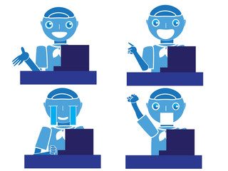 パソコンで作業する男の子４