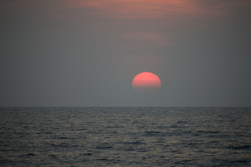 sunset over the sea