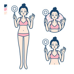 simple underwear woman_circle panel
