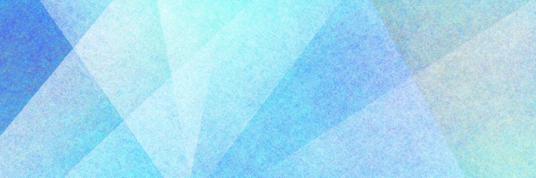 Abstract modern background in blue green colors and contemporary triangle square and block shapes layered in random geometric art pattern with fine texture