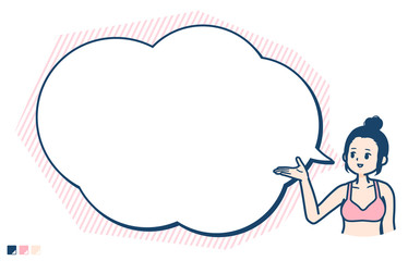 simple underwear woman_text balloon navigation