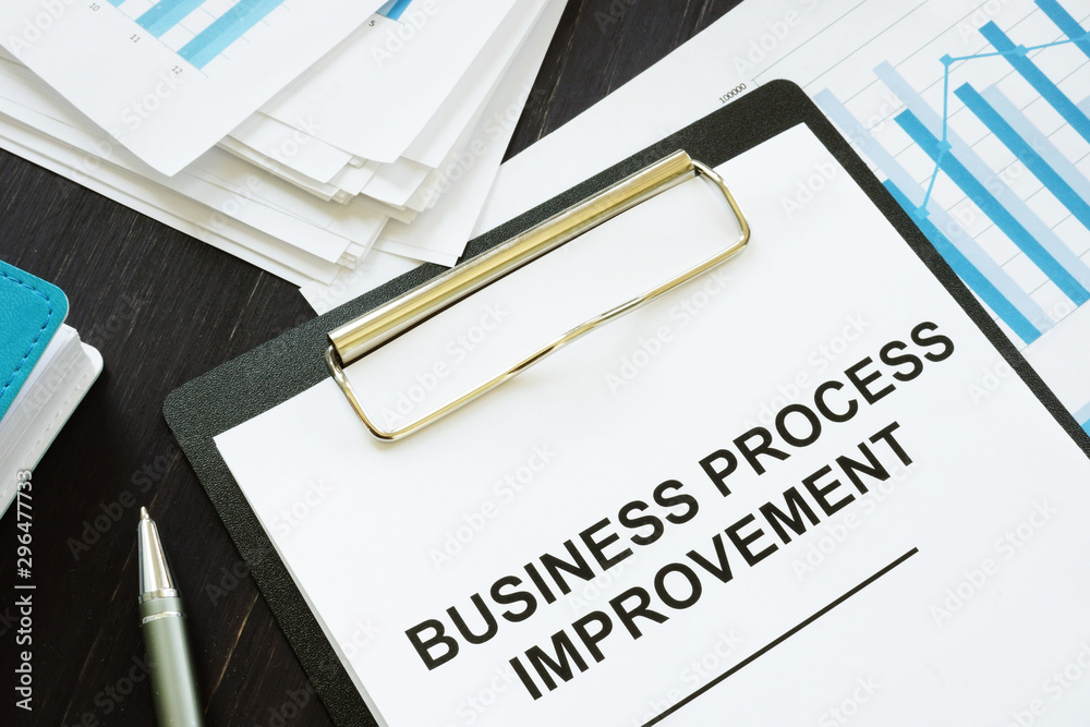 Poster conceptual hand written text showing business process improvement