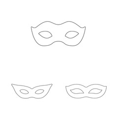 Isolated object of masquerade and mystery logo. Collection of masquerade and festival stock symbol for web.