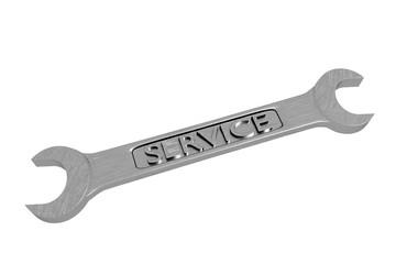 Wrench with inscription Service