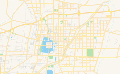 Printable street map of Liaocheng, China