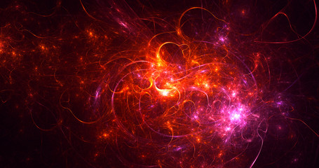 Obraz premium Fractal 3D rendering abstract light surreal background