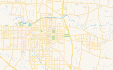 Printable street map of Anyang, China