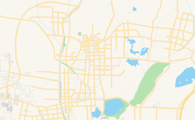 Printable street map of Huaibei, China