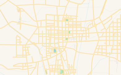 Printable street map of Jining, China