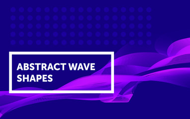 Naklejka na ściany i meble Abstract wave shapes vector design element. Flowing particle waves.