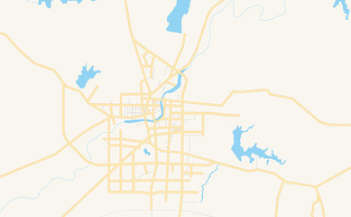 Printable street map of Zaoyang, China