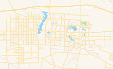 Printable street map of Kaifeng, China