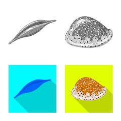 Vector illustration of animal and decoration symbol. Set of animal and ocean vector icon for stock.