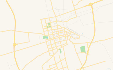 Printable street map of Suihua, China